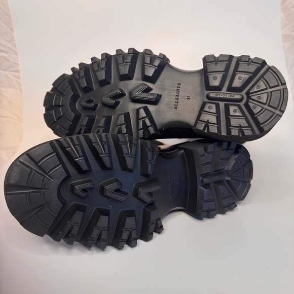 All Saints Harlem Lug Sole Chelsea Boots Tan and Black Ankle Boots - Picture 4 of 6